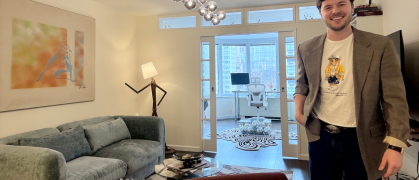 Dylan in his Murray Hill apartment