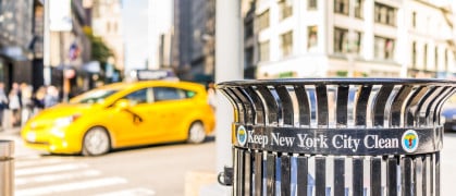 NYC garbage can