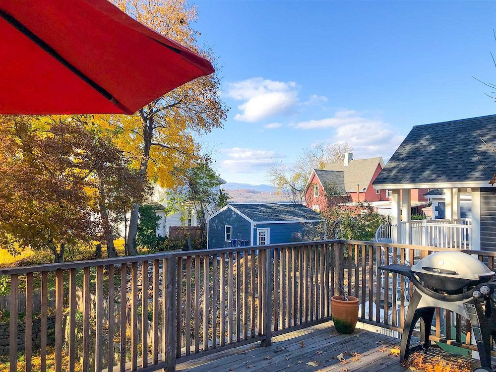 An 1860 house in Rhinecliff, NY, with lots of woodwork and views of the