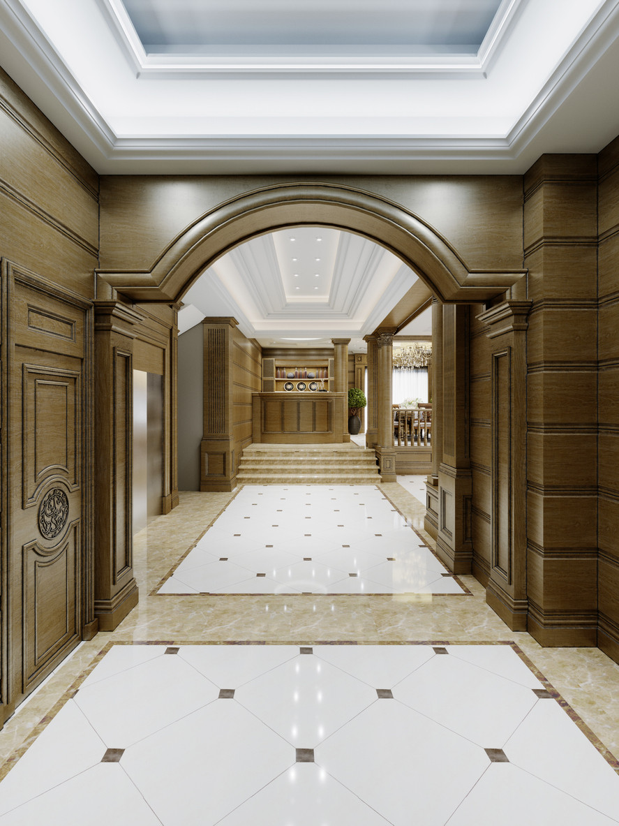 Large hall hallway