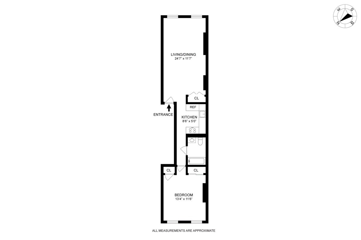 A Hell's Kitchen one bedroom with shared outdoor space for 425,000—if