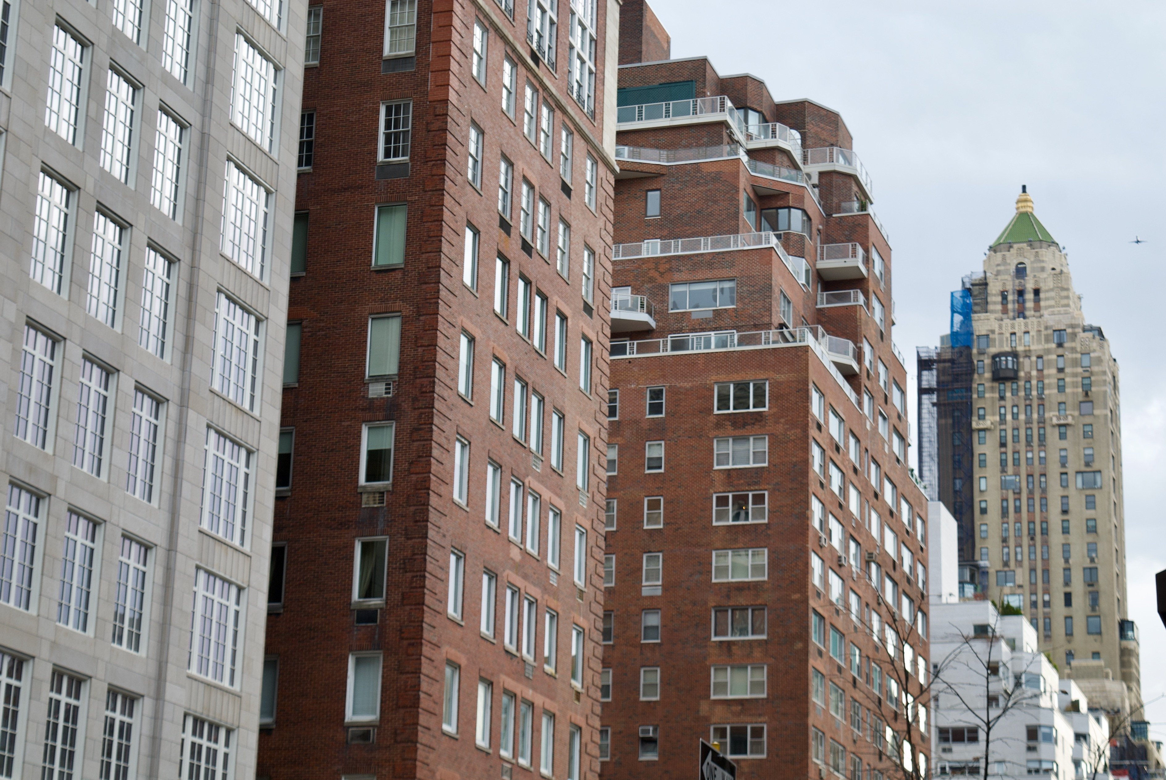 A row of NYC apartment buildings