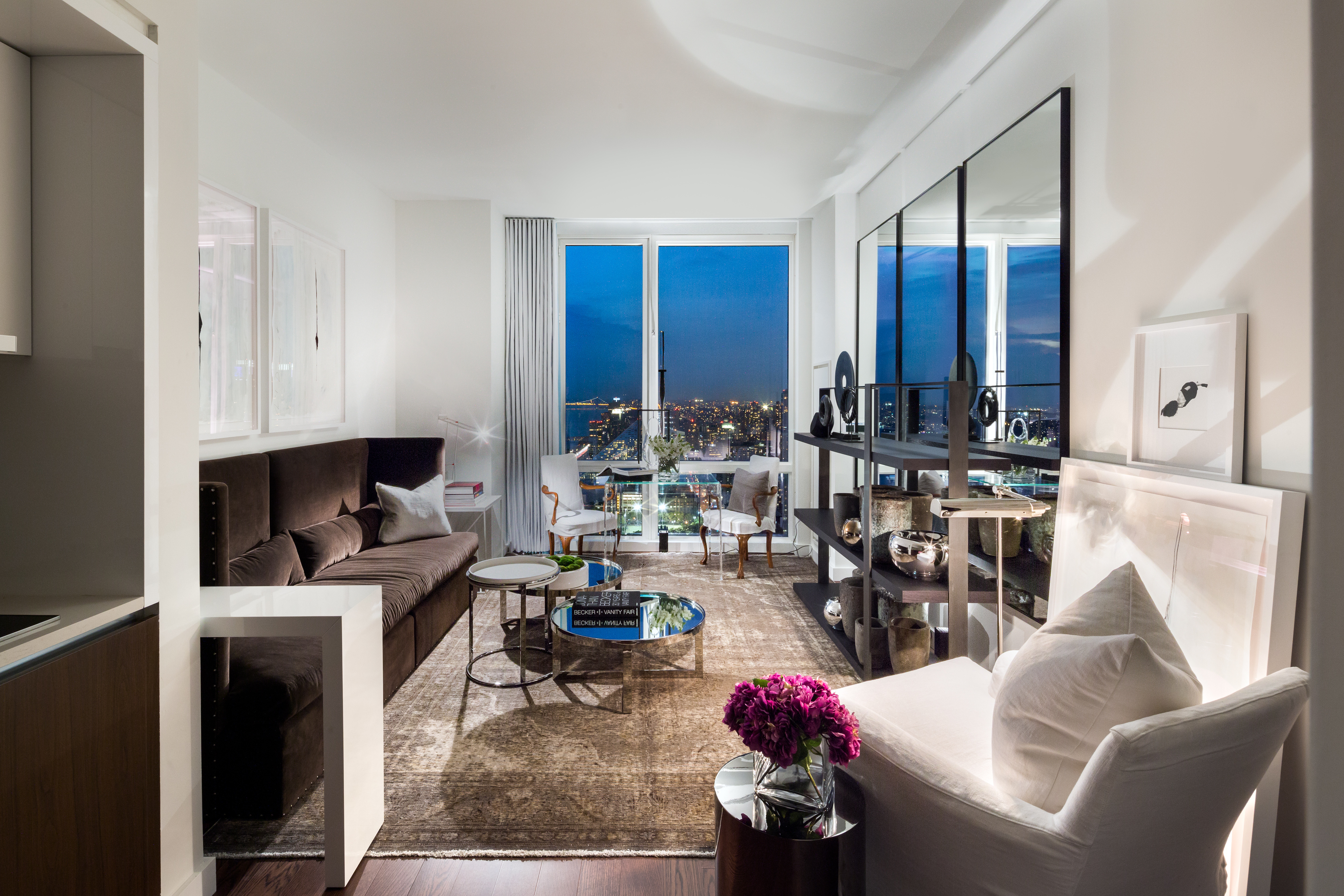 Tower over the Theater District in this penthouse rental