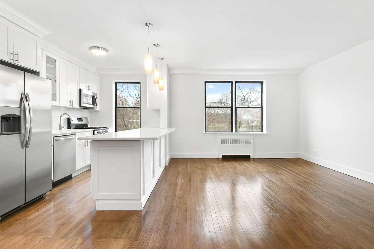 A renovated two bedroom in Riverdale for 330,000, no board approval