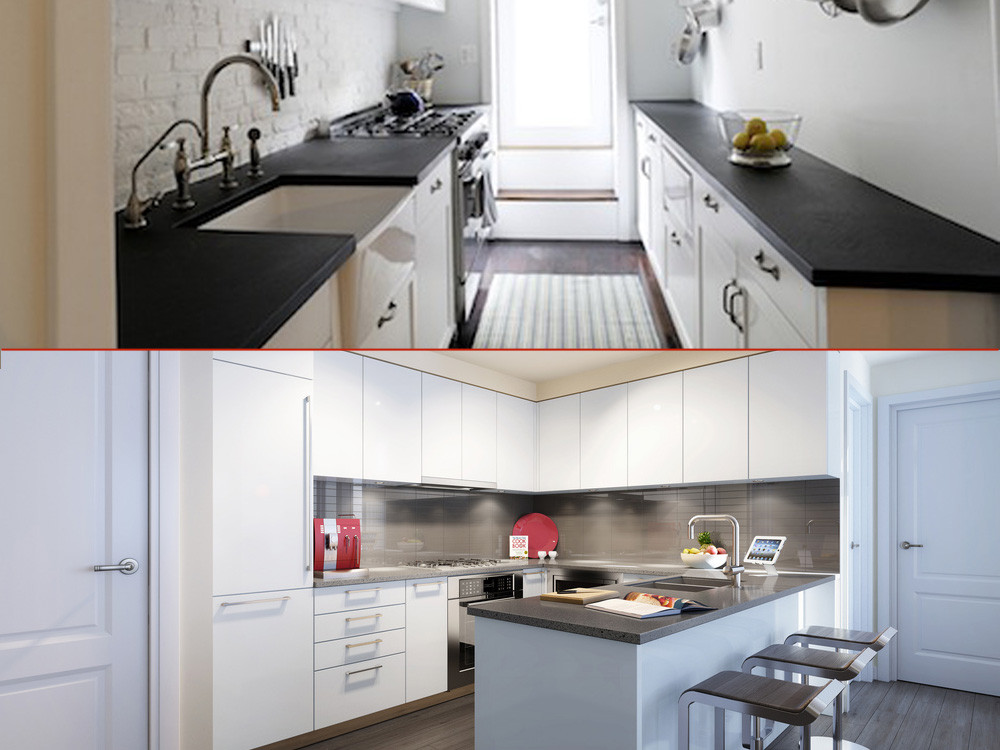 Before After A Nyc Galley Kitchen Opens Up Galley