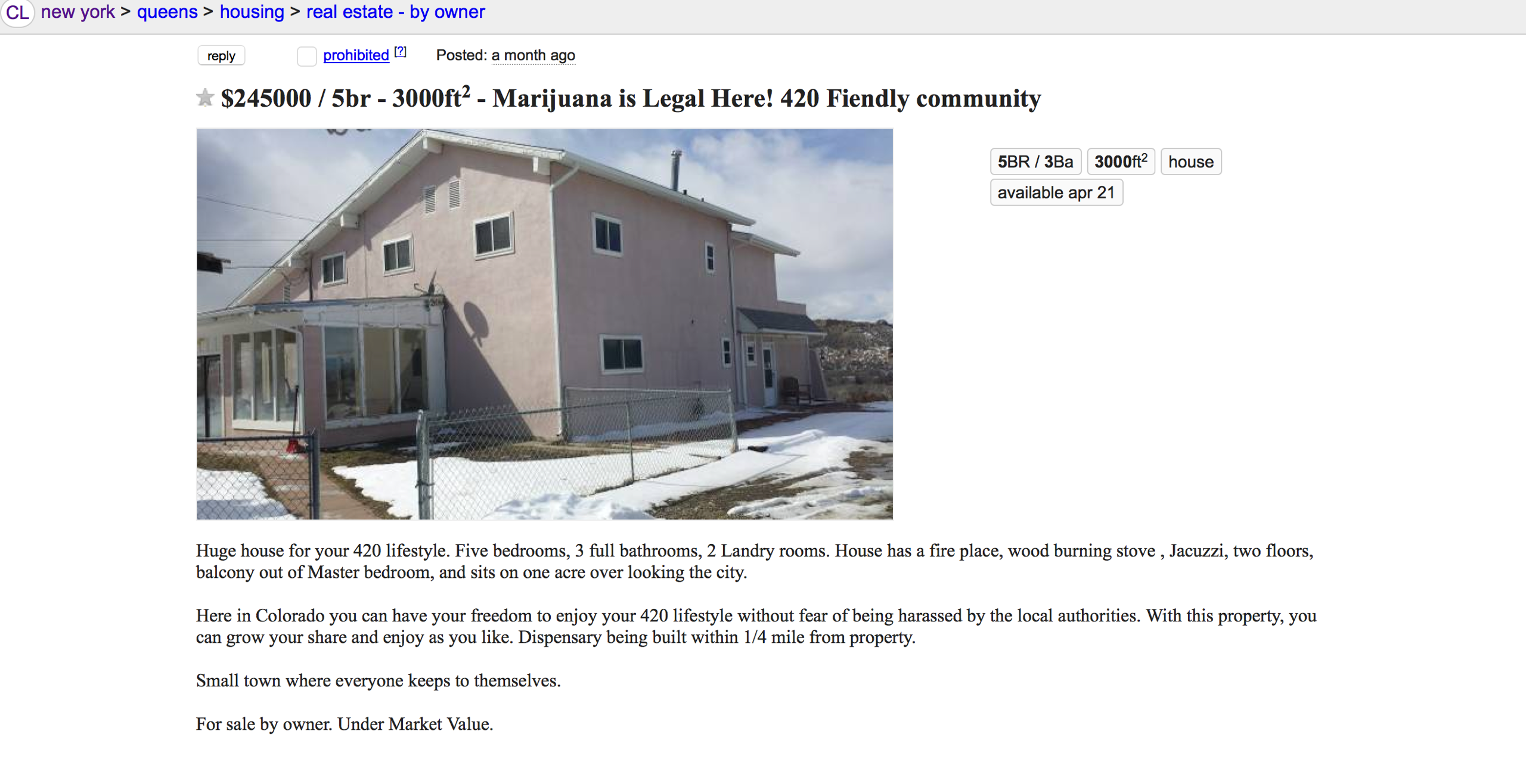 Attention, Queens Craigslist househunters The perfect home for a