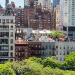 Rental buildings in Midtown Manhattan New York City seen from the Roosevelt Island Tramway